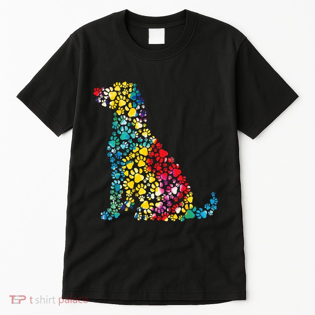 Tie Dye Love Dog Paw Pets Print Animal Lover Rainbow Tall T-Shirt