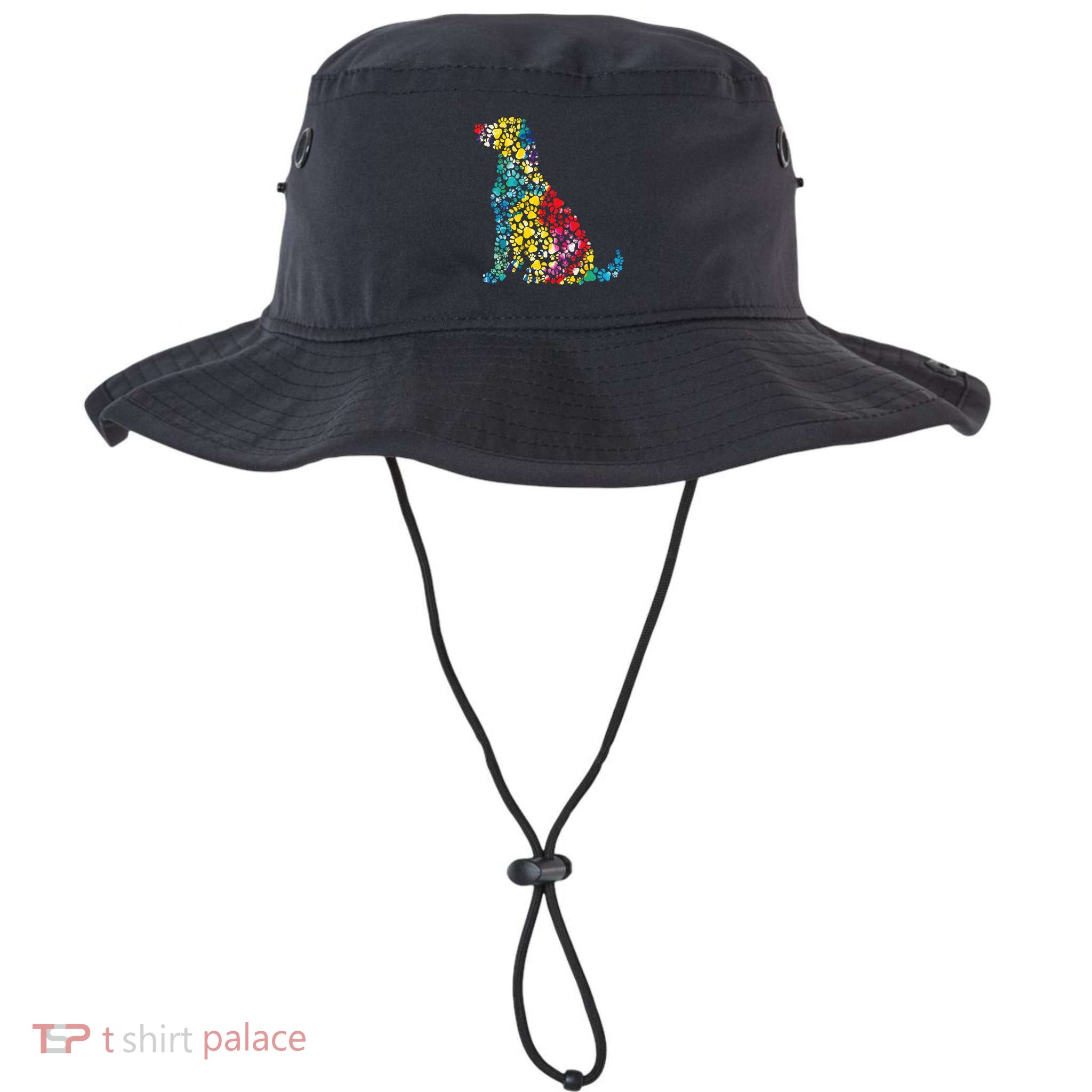 Tie Dye Love Dog Paw Pets Print Animal Lover Rainbow Bucket Hat