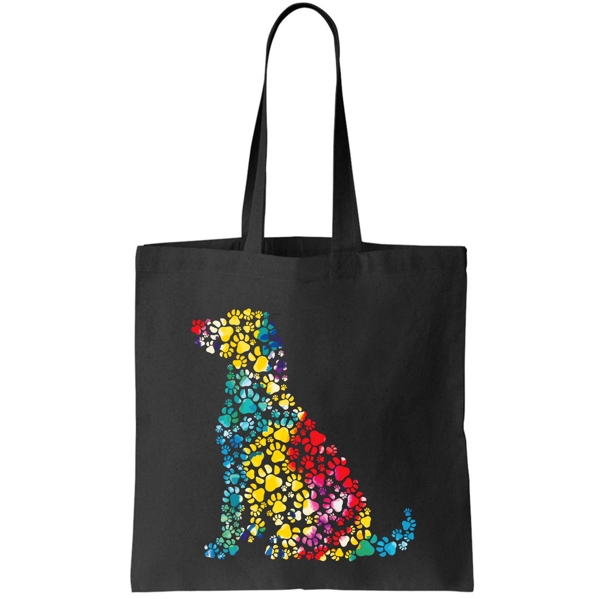 Tie Dye Love Dog Paw Pets Print Animal Lover Rainbow Bag