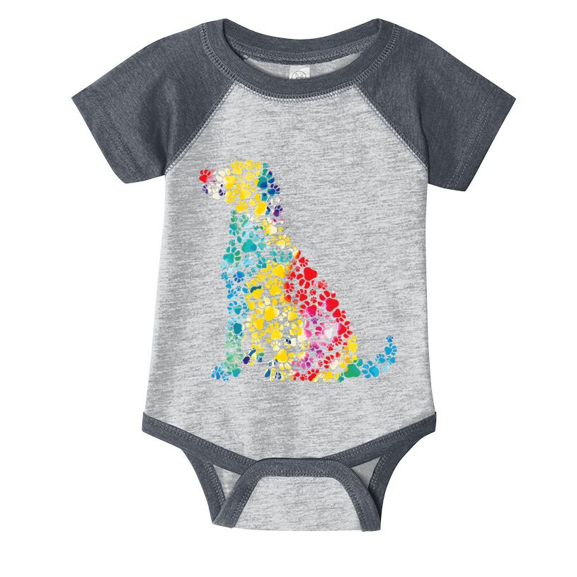 Tie Dye Love Dog Paw Pets Print Animal Lover Rainbow Infant Baby Jersey Bodysuit