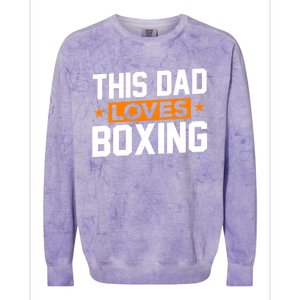 This Dad Loves Boxing Cool Gift Colorblast Crewneck Sweatshirt