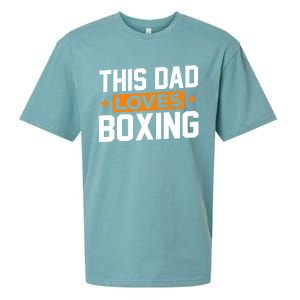 This Dad Loves Boxing Cool Gift Sueded Cloud Jersey T-Shirt