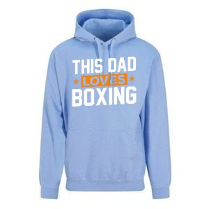 This Dad Loves Boxing Cool Gift Unisex Surf Hoodie