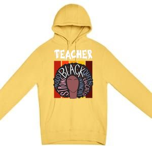 Teacher Drippin Lazy Halloween Costume Retro Afro Queen Funny Gift Premium Pullover Hoodie