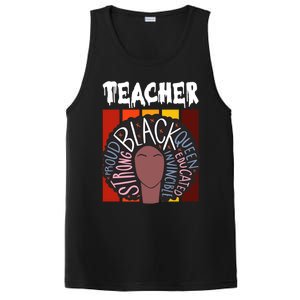 Teacher Drippin Lazy Halloween Costume Retro Afro Queen Funny Gift PosiCharge Competitor Tank