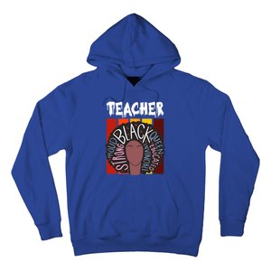 Teacher Drippin Lazy Halloween Costume Retro Afro Queen Funny Gift Hoodie