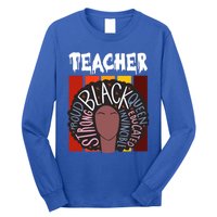 Teacher Drippin Lazy Halloween Costume Retro Afro Queen Funny Gift Long Sleeve Shirt