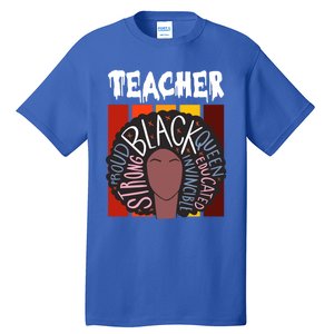 Teacher Drippin Lazy Halloween Costume Retro Afro Queen Funny Gift Tall T-Shirt