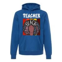 Teacher Drippin Lazy Halloween Costume Retro Afro Queen Funny Gift Premium Hoodie