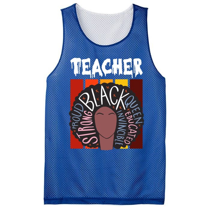 Teacher Drippin Lazy Halloween Costume Retro Afro Queen Funny Gift Mesh Reversible Basketball Jersey Tank