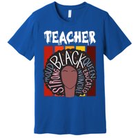 Teacher Drippin Lazy Halloween Costume Retro Afro Queen Funny Gift Premium T-Shirt