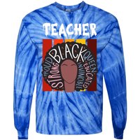 Teacher Drippin Lazy Halloween Costume Retro Afro Queen Funny Gift Tie-Dye Long Sleeve Shirt