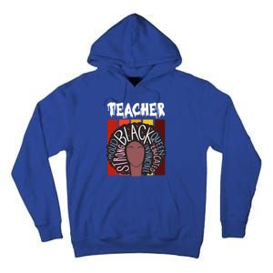 Teacher Drippin Lazy Halloween Costume Retro Afro Queen Funny Gift Tall Hoodie