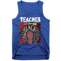 Teacher Drippin Lazy Halloween Costume Retro Afro Queen Funny Gift Tank Top