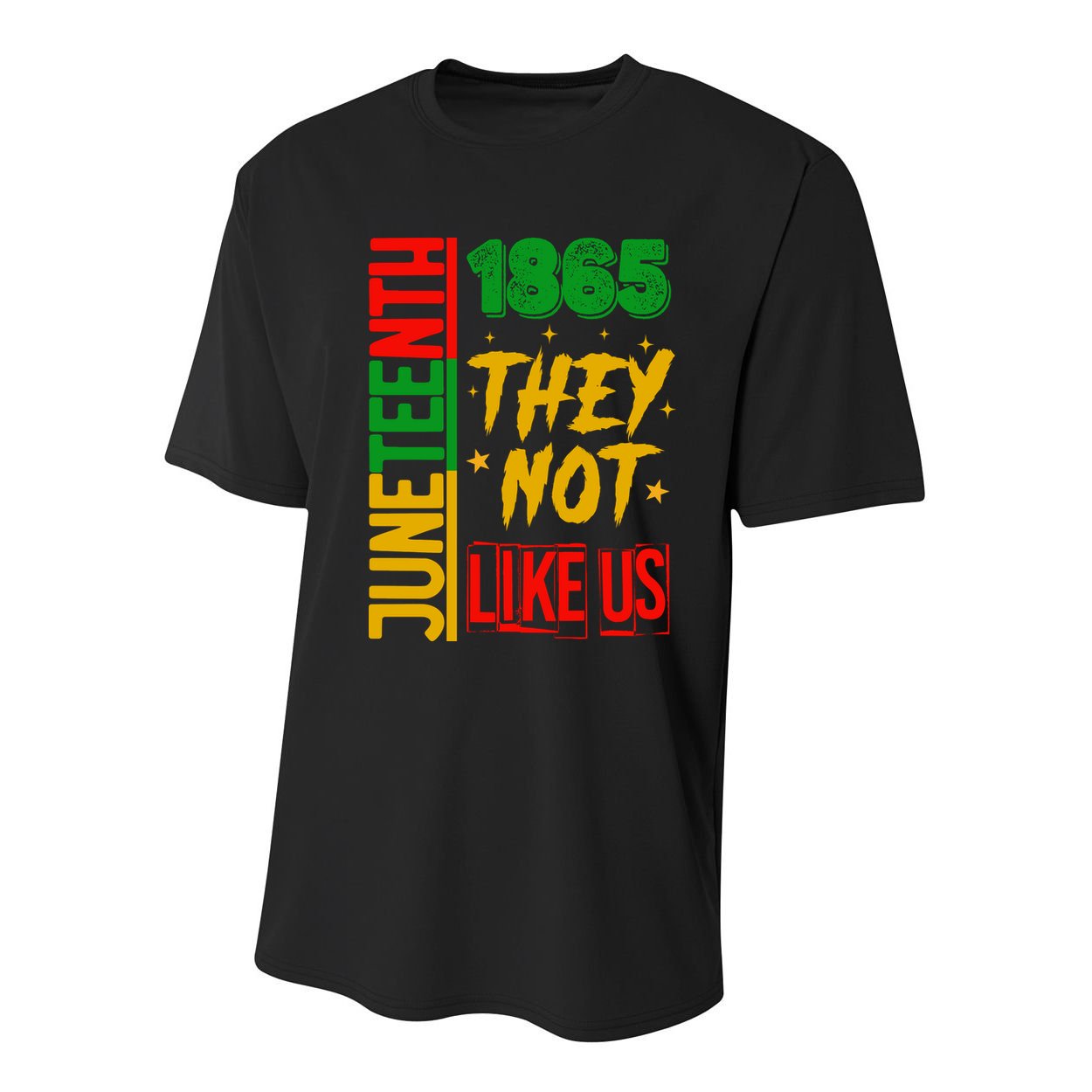 They Don't Like Us Juneteenth 1865 Pride Youth Performance Sprint T-Shirt