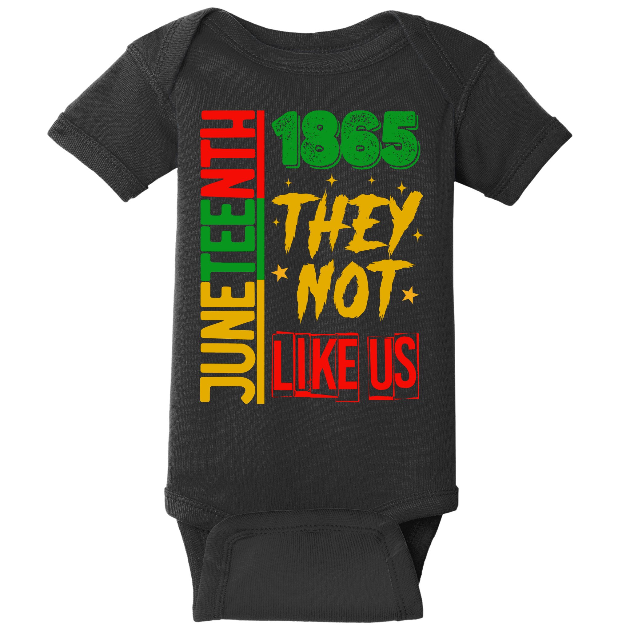 They Don't Like Us Juneteenth 1865 Pride Baby Bodysuit
