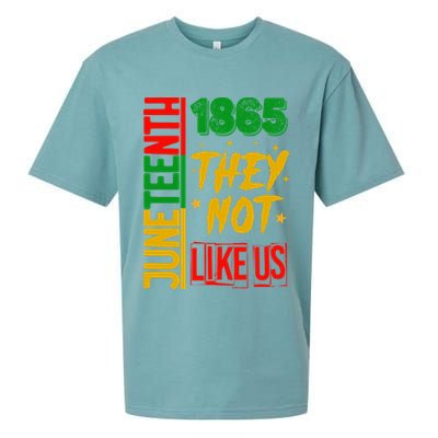 They Don't Like Us Juneteenth 1865 Pride Sueded Cloud Jersey T-Shirt