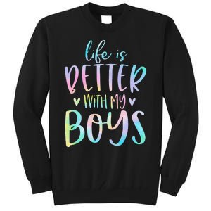 Tie Dye Life is Better with My Mom Of Gifts mother's day Tall Sweatshirt