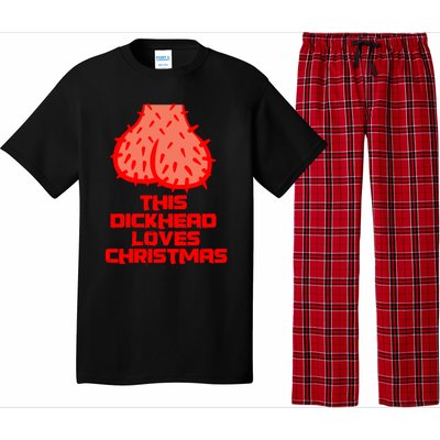 This Dickhead Loves Christmas Nasty Funny Xmas Party Gift Cute Gift Pajama Set