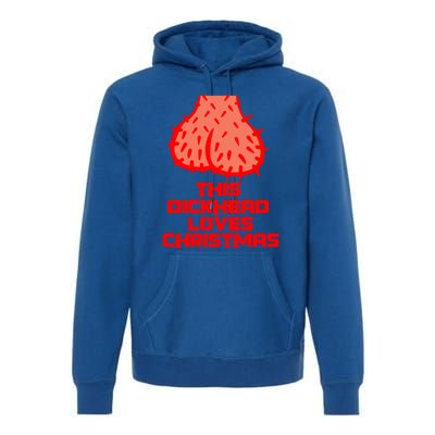 This Dickhead Loves Christmas Nasty Funny Xmas Party Gift Cute Gift Premium Hoodie