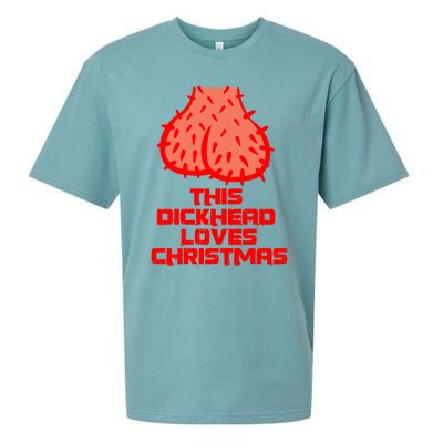 This Dickhead Loves Christmas Nasty Funny Xmas Party Gift Cute Gift Sueded Cloud Jersey T-Shirt