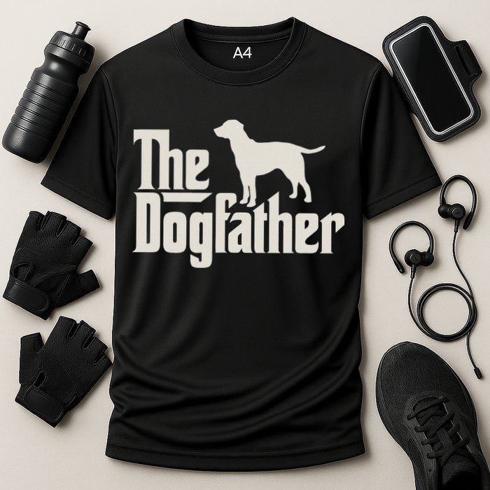 The Dogfather Labrador Funny Dog Owner Cooling Performance Crew T-Shirt