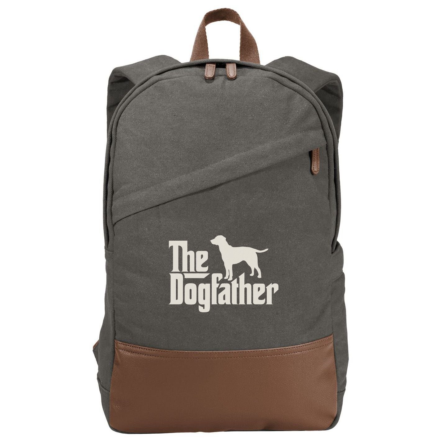 The Dogfather Labrador Funny Dog Owner Cotton Canvas Backpack