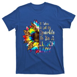 Tie Dye Lunch Lady Teacher Sunflower Leopard Back To School T-Shirt