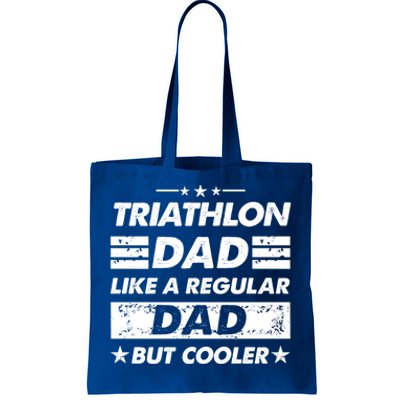 Triathlon Dad Like A Regular Dad Funny Triathlon Great Gift Tote Bag