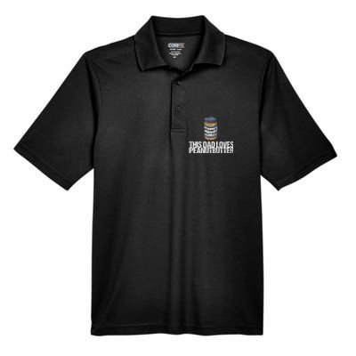 This Dad Loves Peanut Butter Daddy Meaningful Gift Men's Origin Performance Pique Polo