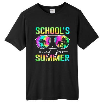 Tie Dye Last Day Of School Schools Out For Summer Teacher Tall Fusion ChromaSoft Performance T-Shirt