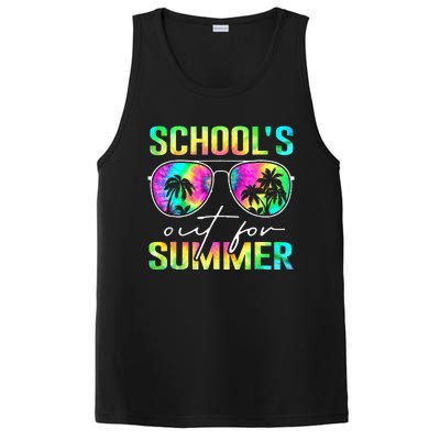 Tie Dye Last Day Of School Schools Out For Summer Teacher PosiCharge Competitor Tank