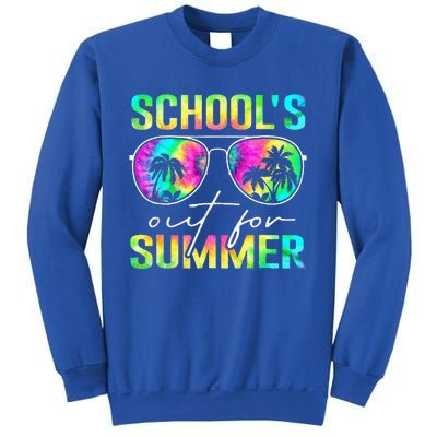 Tie Dye Last Day Of School Schools Out For Summer Teacher Sweatshirt