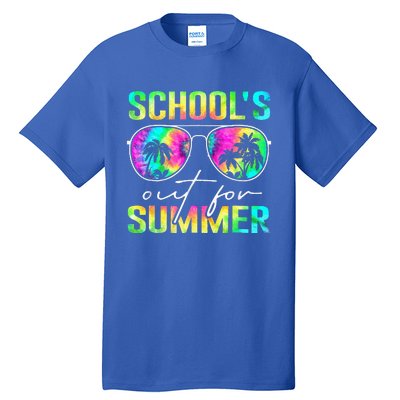 Tie Dye Last Day Of School Schools Out For Summer Teacher Tall T-Shirt