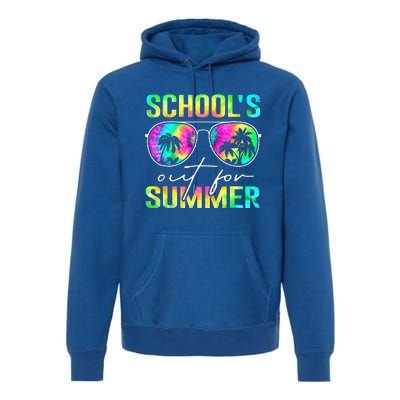 Tie Dye Last Day Of School Schools Out For Summer Teacher Premium Hoodie