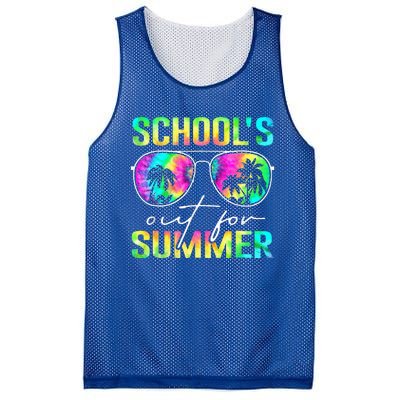 Tie Dye Last Day Of School Schools Out For Summer Teacher Mesh Reversible Basketball Jersey Tank