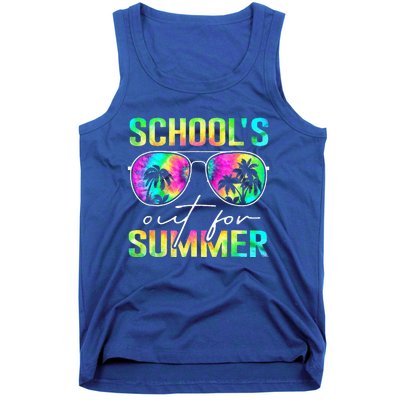 Tie Dye Last Day Of School Schools Out For Summer Teacher Tank Top