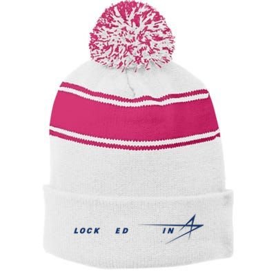 Tweet Davidson Locked In Lockheed Martin Stripe Pom Pom Beanie