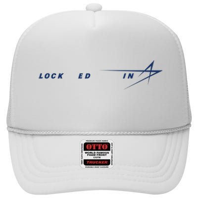 Tweet Davidson Locked In Lockheed Martin High Crown Mesh Back Trucker Hat