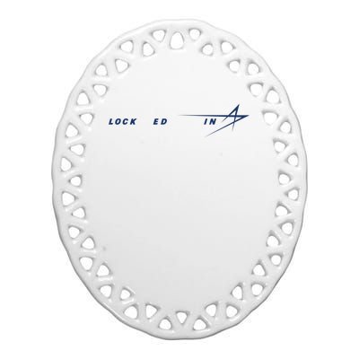 Tweet Davidson Locked In Lockheed Martin Ceramic Oval Ornament