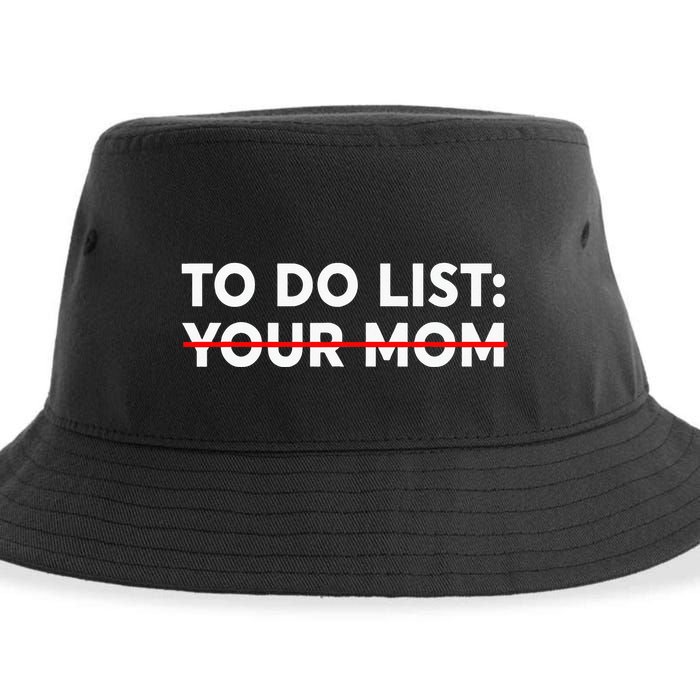To Do List Your Mom Funny Trash Talk Sustainable Bucket Hat