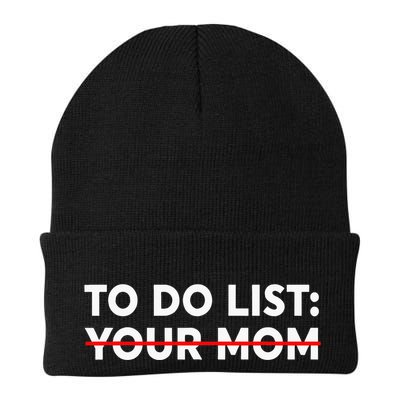 To Do List Your Mom Funny Trash Talk Beanie
