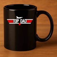 Top Dad Logo Father's Day 11oz C Handle Ceramic Mug