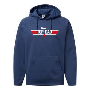 Top Dad Logo Father's Day Performance Fleece Hoodie