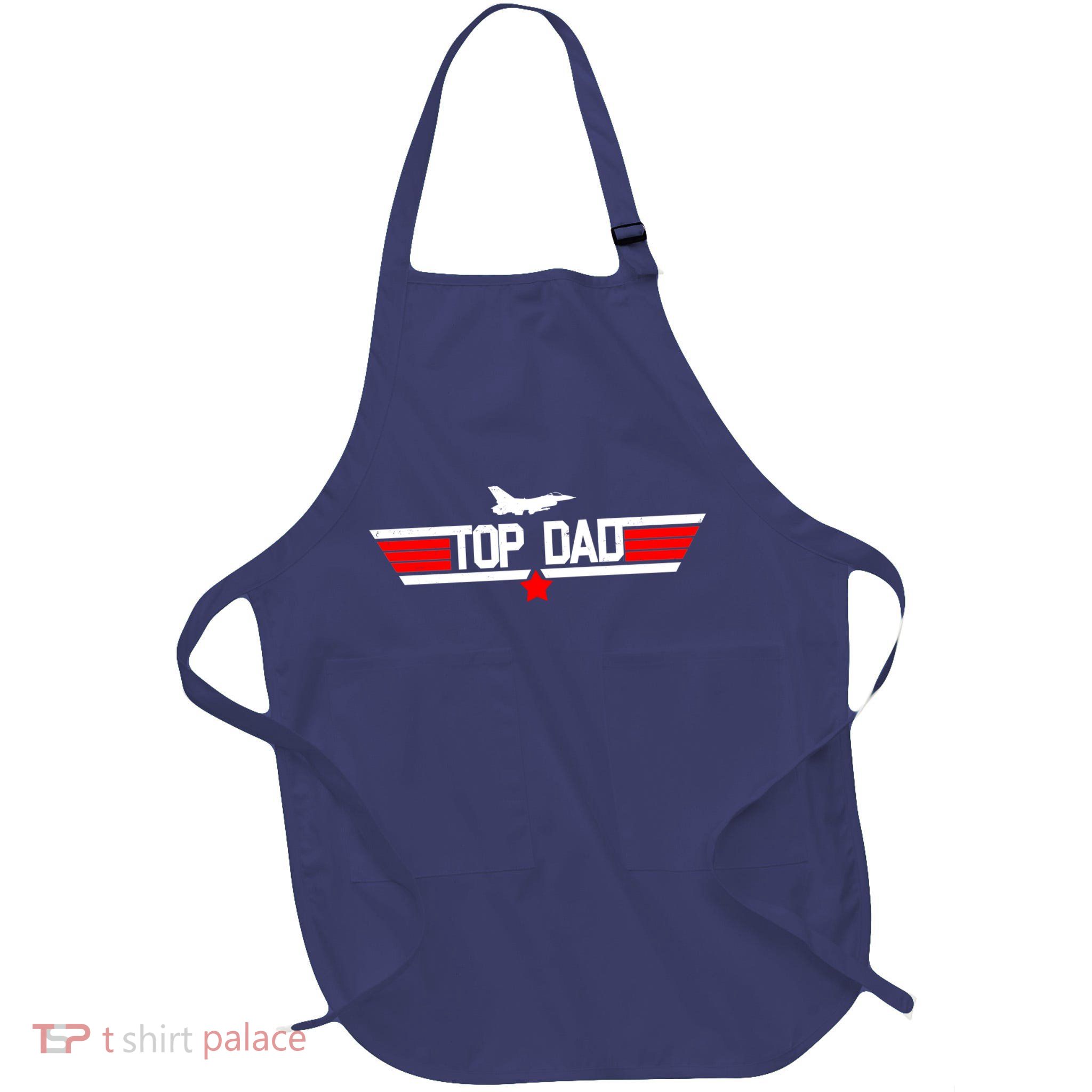 Top Dad Logo Father's Day Full-Length Apron With Pockets