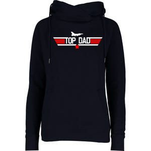 Top Dad Logo Father's Day Womens Funnel Neck Pullover Hood