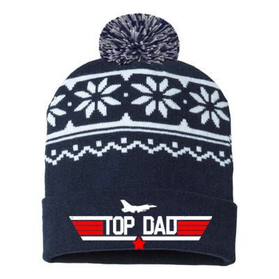 Top Dad Logo Father's Day USA-Made Snowflake Beanie