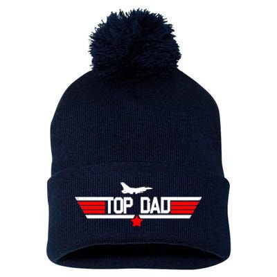 Top Dad Logo Father's Day Pom Pom 12in Knit Beanie