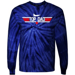 Top Dad Logo Father's Day Tie-Dye Long Sleeve Shirt