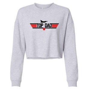 Top Dad Logo Father's Day Cropped Pullover Crew